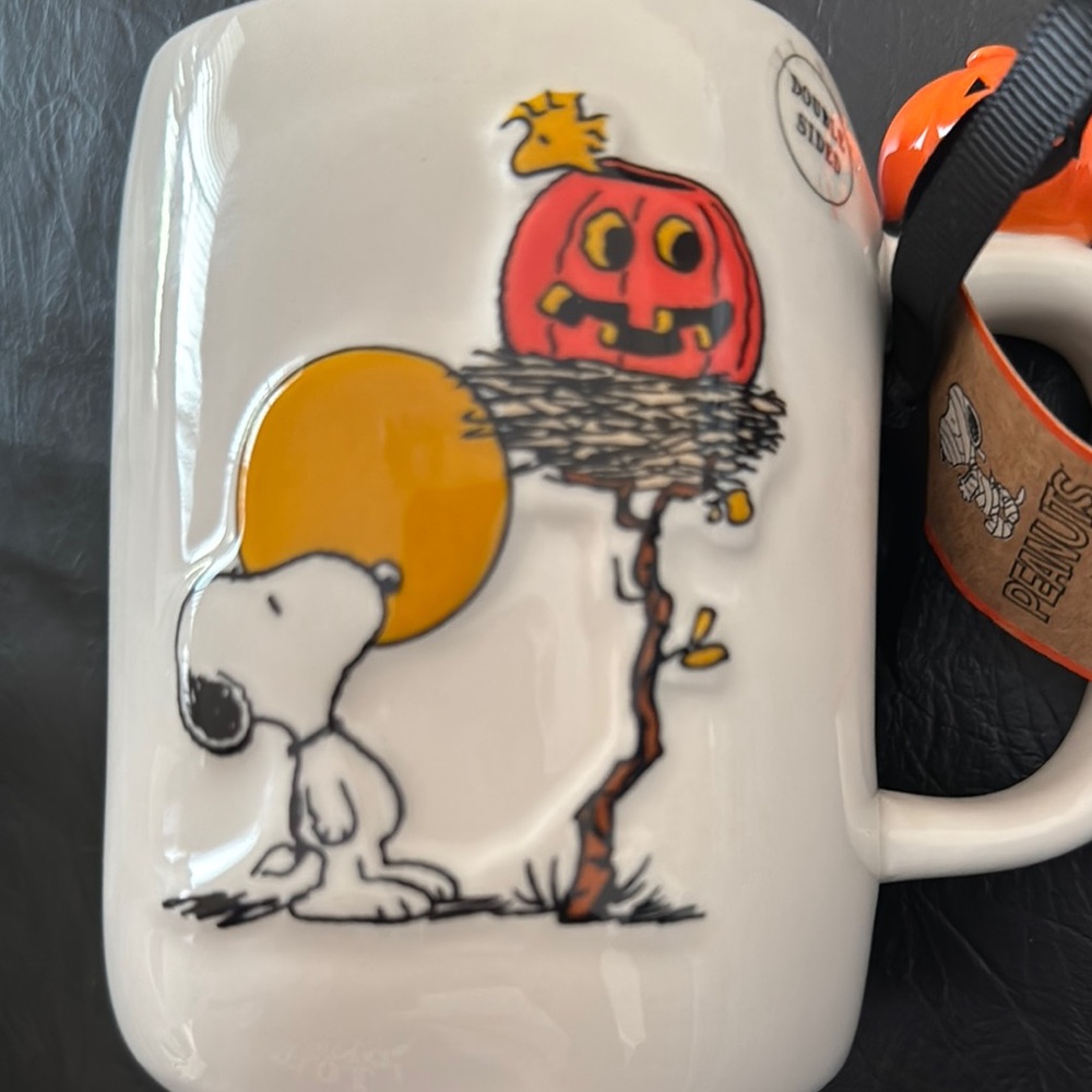 Rae Dunn Peanuts Halloween Mug - White and Orange, Snoopy x Rae Dunn, NEW - Picture 6 of 6